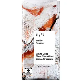 Vivani Weiße Knusper Schokoladentafel 80 g