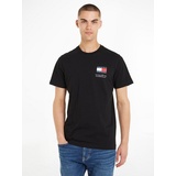 Tommy Jeans Herren T-Shirt »TJM SLIM ESSENTIAL FLAG TEE Ext Rundhalsausschnitt, Schwarz Black, , 65207250-XXXL