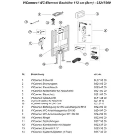 Villeroy & Boch ViConnect Compact WC-Vorwandelement H: 112 cm