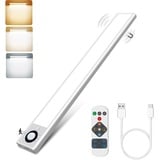 LED Unterbauleuchte mit Bewegungsmelder, Schrankleuchte mit 3Modi und Dimmbar, 3 Farbtemperatur Einstellbar Schranklicht, 30cm LED Unterbaulampe für Küche, Schlafzimmer, Treppe, Schrank, 1 Stück