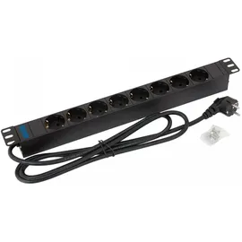Triton Steckdosenleiste 8-fach 2 m Schwarz