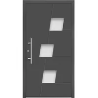 Aluminium-Haustür Moderno M550/B 110 cm x 210 cm Anthrazit Metallic Anschlag L