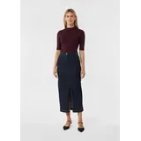 Comma, Langer Jeansrock Damen Blau 36