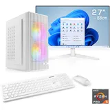 CSL Spectrum V24573 27" 4K Display AMD Ryzen 5 5655G 4,0 GHz 16 GB RAM 500 GB SSD Windows 11 Home