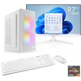 CSL Spectrum V24573 27" 4K Display AMD Ryzen 5 5655G 4,0 GHz 16 GB RAM 500 GB SSD Windows 11 Home