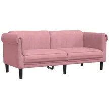 vidaXL Sofa, 2-Sitzer Rosa Samt