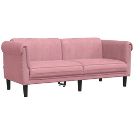 vidaXL Sofa, 2-Sitzer Rosa Samt