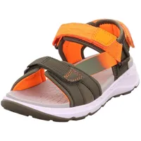 Superfit Criss Cross Sandale, Grün/Orange 7020, 36 EU