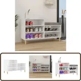 Vidaxl - Schuhregal Hochglanz-Weiß 102x36x60 cm Holzwerkstoff - Schuhschrank - Schuhregal - Aufbewahrungssystem - Garderobe - Wohnzimmermöbel