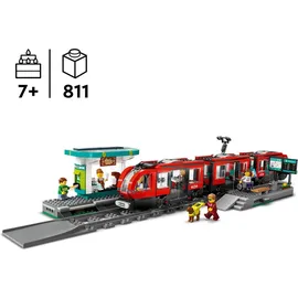 LEGO City Straßenbahn mit Haltestelle