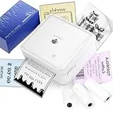 Phomemo Mini Thermodrucker 300DPI - Mini Fotodrucker, Schwarz-Weiß Foto-Thermo-Aufkleber Drucker, P2S Mini Tragbarer Thermodrucker, Taschendrucker für Etiketten, Notizen, Studien und Bullet Journaling