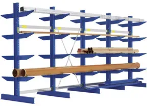 Bito Kragarmregal Set / NT500 IPE140 TypS H2500xL5376xT1140 mm 6 Ständer, doppelseitig enzianblau