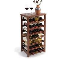 Relaxdays Weinregal 94 x 47 x 26 cm Dunkelbraun