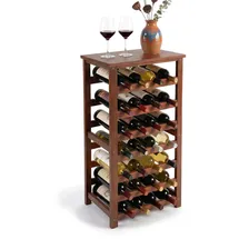 Relaxdays Weinregal 94 x 47 x 26 cm Dunkelbraun