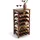 Relaxdays Weinregal 94 x 47 x 26 cm Dunkelbraun