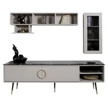 aea Komplette Essgarnitur 7tlg. Esszimmer Anrichte Set Modern Tisch 4x Stühle rtv