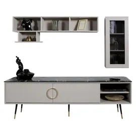 aea Komplette Essgarnitur 7tlg. Esszimmer Anrichte Set Modern Tisch 4x Stühle rtv