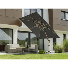 Schneider Schirme Rhodos Twist Woody 300 x 300 cm Anthrazit