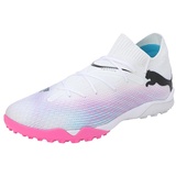 Puma Herren Future 7 Pro Cage Soccer Shoe, White Black-Poison Pink, 43 EU