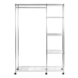 Haku-Möbel Manni Garderobenständer 123 x 45 x 181 cm silber