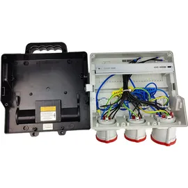 Doktorvolt 12-Modul-Elektroverteiler mit Griff IP44 4x230V 2x16A 32A Doktorvolt ohne Schutz