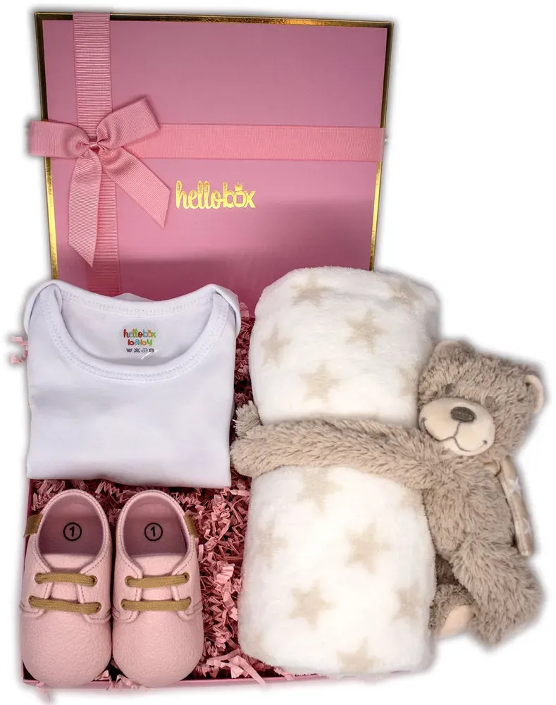 Hello Box Baby-Geschenkset für Mädchen – Liebevoll ausgesuchte Erstausstattung