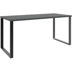 Schreibtisch WIMEX "Home Desk", grau (schwarz, gra, schwarz, graphit), B:159cm H:75cm T:70cm, Tische, Mit Metallkufen, in 3 Breiten