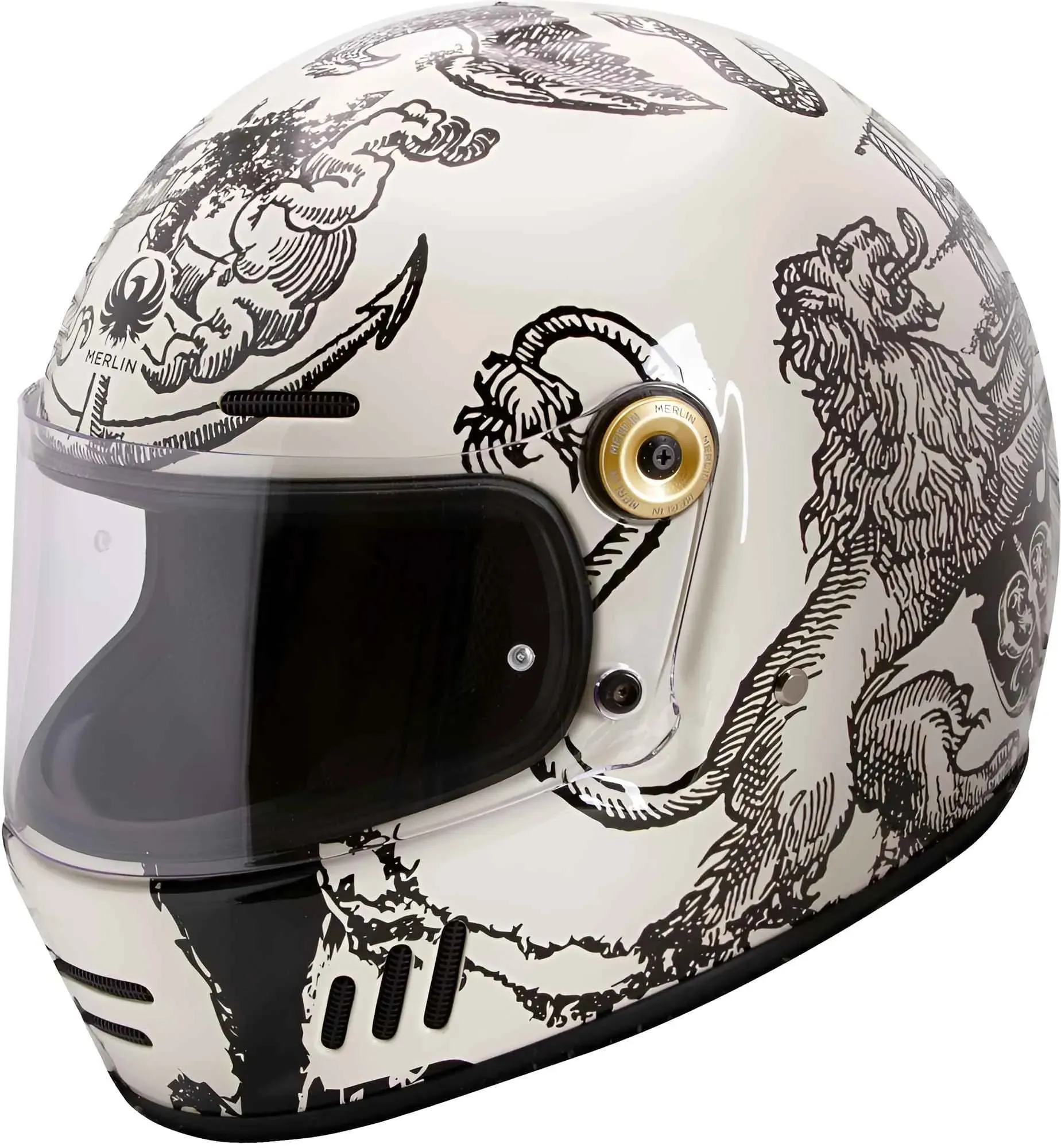 Merlin Revival Vintage Versus Helm, Größe XL für Männer