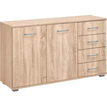 Priess Kombikommode Barcelona 123 x 71 x 38 cm Beige / Braun