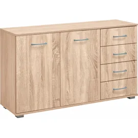 Priess Kombikommode Barcelona 123 x 71 x 38 cm Beige / Braun