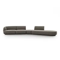 Micadoni Sofa Miley, modular 5-Sitzer grau
