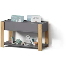 livinity® Kinderregal Mailo 80 x 46 cm Eiche grau