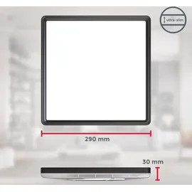 B.K.Licht LED Deckenlampe RGB dimmbar, Fernbedienung, RGB+W Schwarz