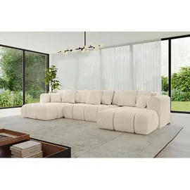 altdecor Wohnlandschaft, CLOUD-U-v1 405x185x90 Beige Cord