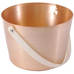 Sauna Aufgusskübel / Saunaeimer einfarbig rose gold mit flexiblem Tragegurt