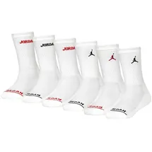 Jordan Jungen Legend Crew 6Pk Sokken, White, 5/7 Jahre - Jahre