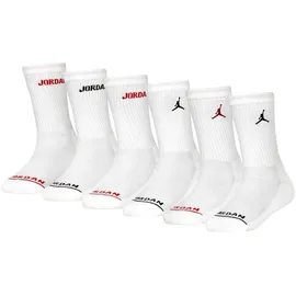Jordan Jungen Legend Crew 6Pk Sokken, White, 5/7 Jahre - Jahre