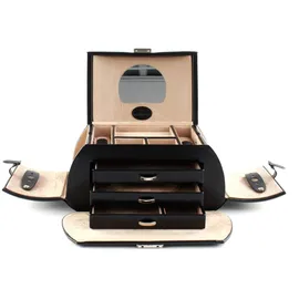 Windrose Schmuckschatulle Merino Jewelry Box Round 2 Black