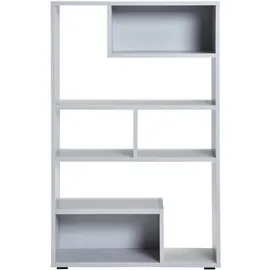 Hom ́in Hom`in Raumteiler Grau, 4 Fächer, 92x146x30 cm, Beimöbel erhältlich, stehend, Arbeitszimmer, Büroregale, Bücherregale