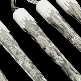 monzana LED Lichterkette Eiszapfen 6,2 m Weiß