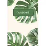 majosta Vokabelheft: A5 3 Spalten 120 Seiten - Schulheft zum Vokabeln üben - Pflanzen Design