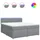 vidaXL Boxspringbett mit Matratze Hellgrau 180x200 cm Stoff