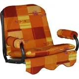 ANGERER Freizeitmöbel GmbH Hollywoodschaukel Auflage 1-Sitzer - passend für viele 1-Sitzer Hollywoodschaukeln - Schaukelauflage Made in Germany (Orange-Gelb Gemustert)