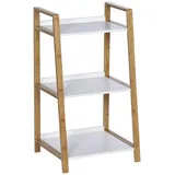 Wenko Badregal 43 x 36 x 76 cm Braun/Weiß
