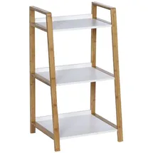 Wenko Badregal 43 x 36 x 76 cm Braun/Weiß
