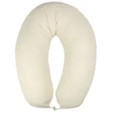 sei Design Stillkissen Seitenschläferkissen Babynestchen Kuschelnest XXL, Schwangerschaftskissen mit Bezug, Bezug 100% Baumwolle beige