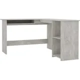 vidaXL Eckschreibtisch Betongrau