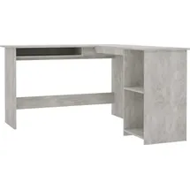vidaXL Eckschreibtisch Betongrau