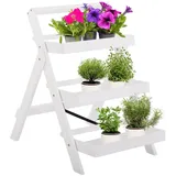 MACOShopde by MACO Möbel Raburg Pflanzregal 3-stöckig 60 x 30 cm Weiß