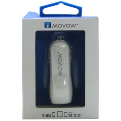 Original Movow Autoladegerät 2x USB-Anschlüsse weiß